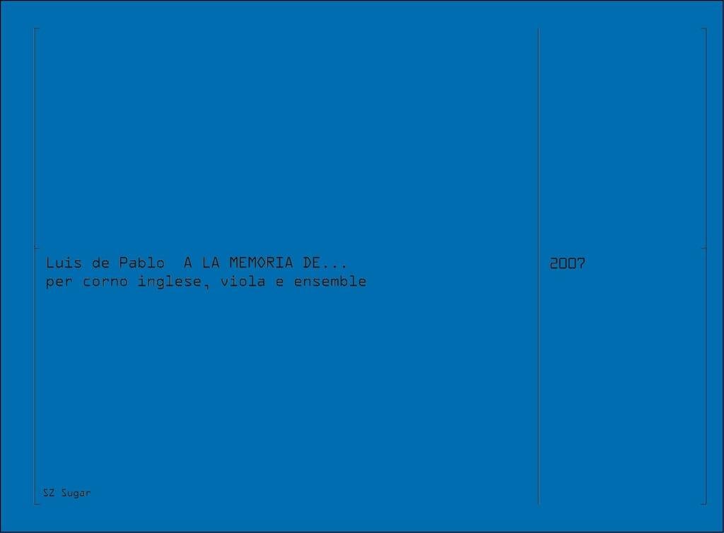 A La Memoria De